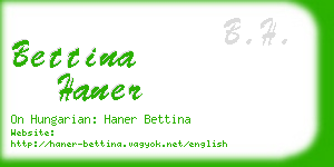 bettina haner business card